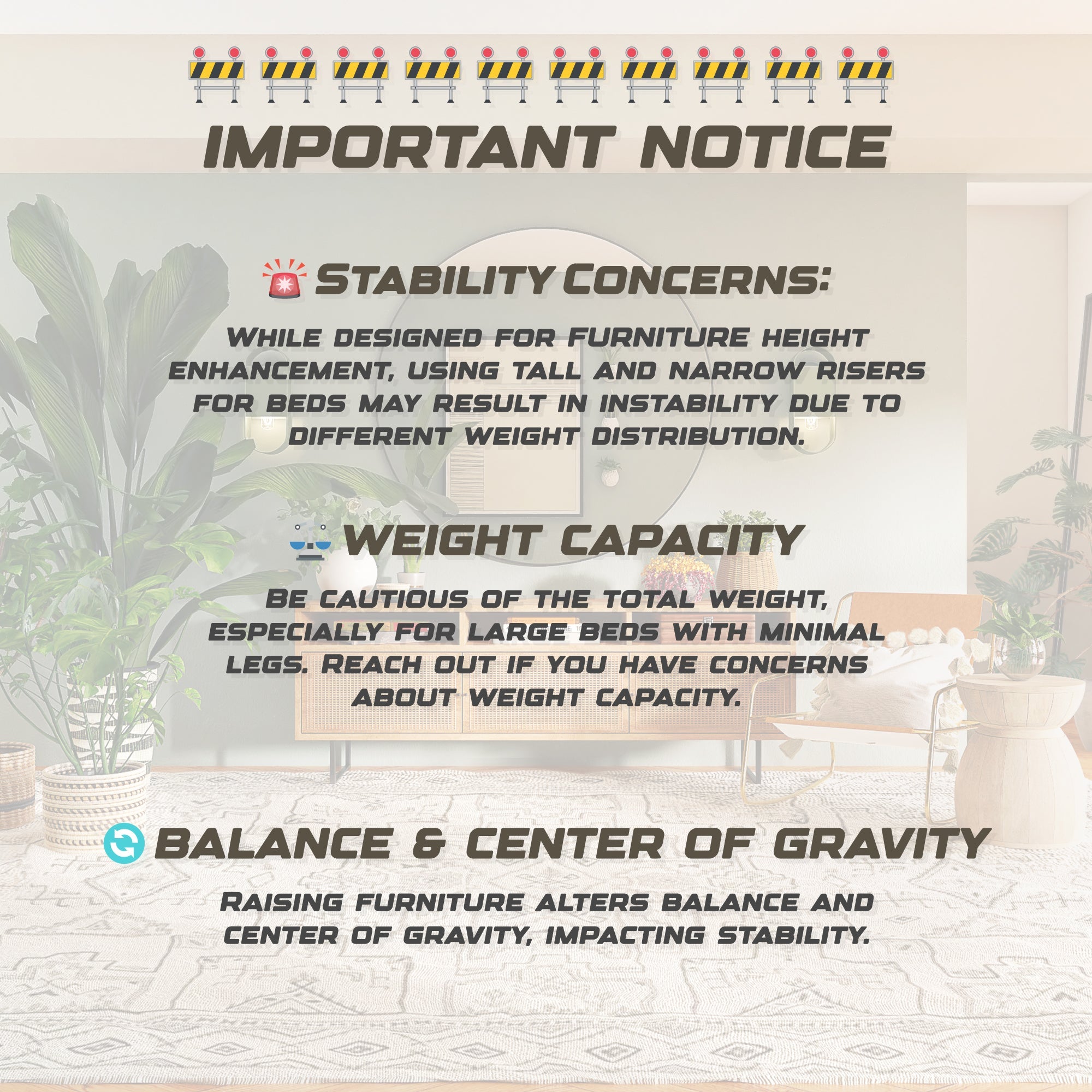 Custom Furniture Leg Risers (Set of Four) - So Genius IO