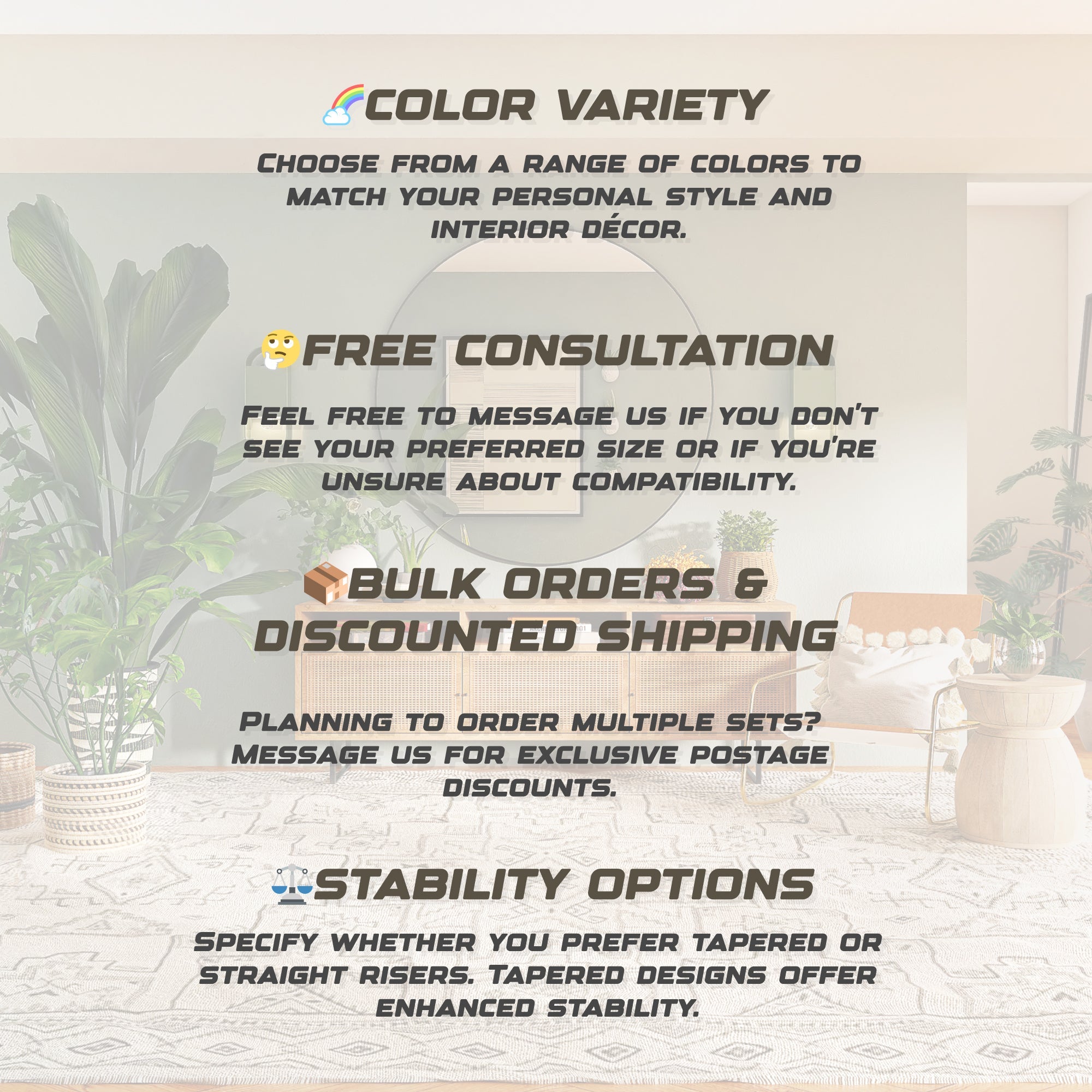 Custom Furniture Leg Risers (Set of Four) - So Genius IO