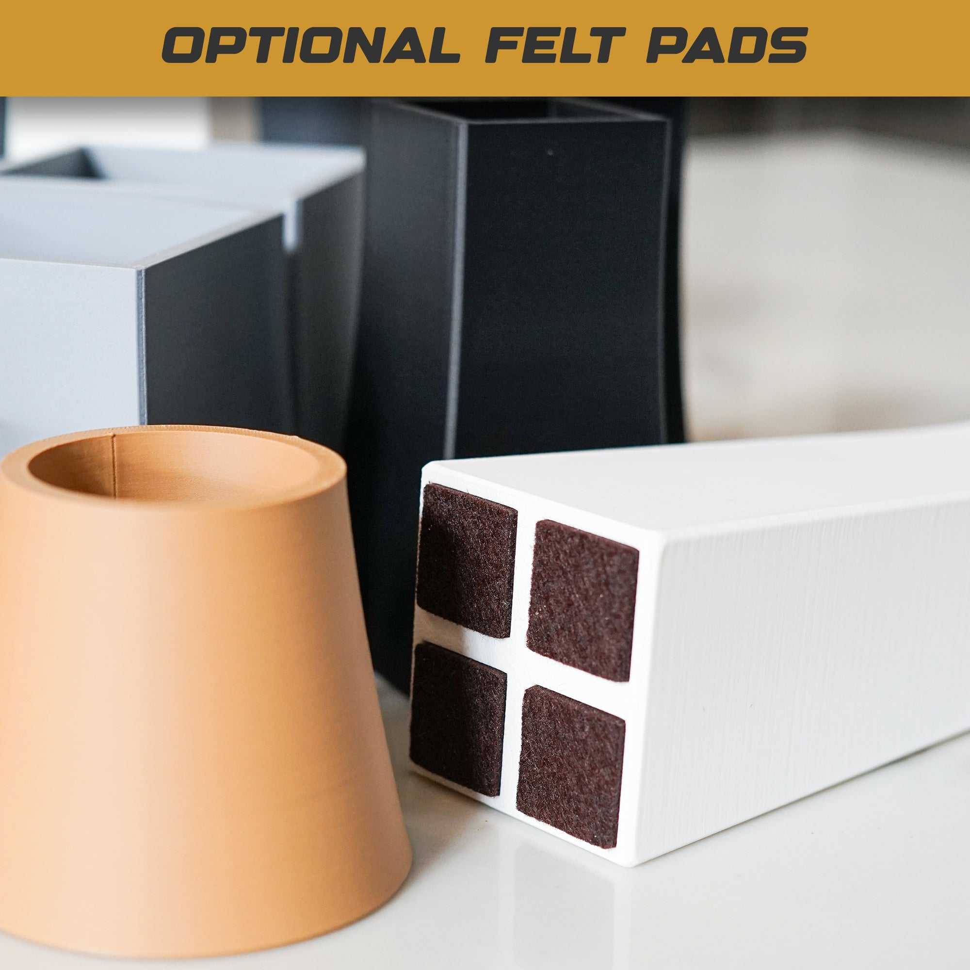 Custom Furniture Leg Risers (Set of Four) - So Genius IO