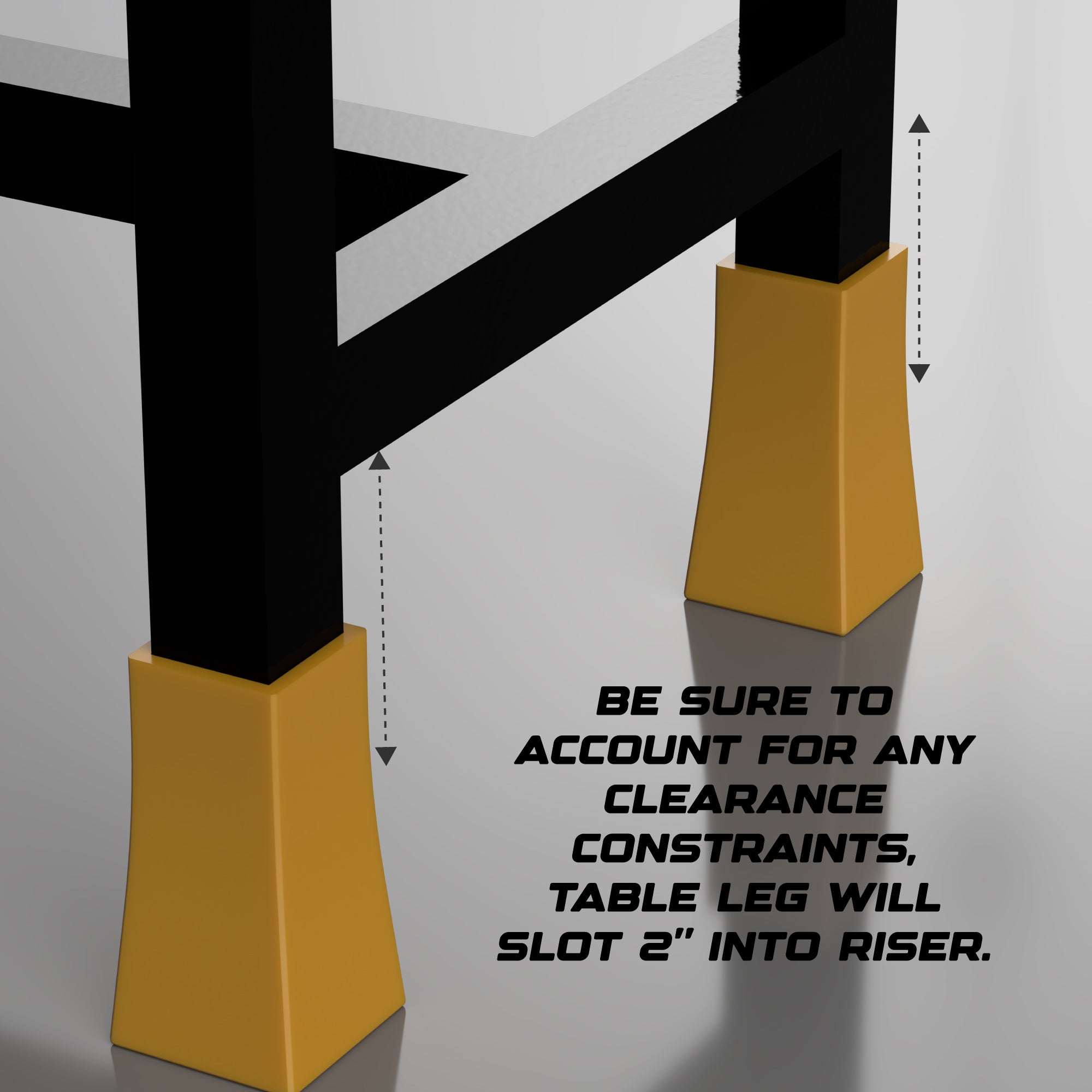Custom Furniture Leg Risers (Set of Four) - So Genius IO