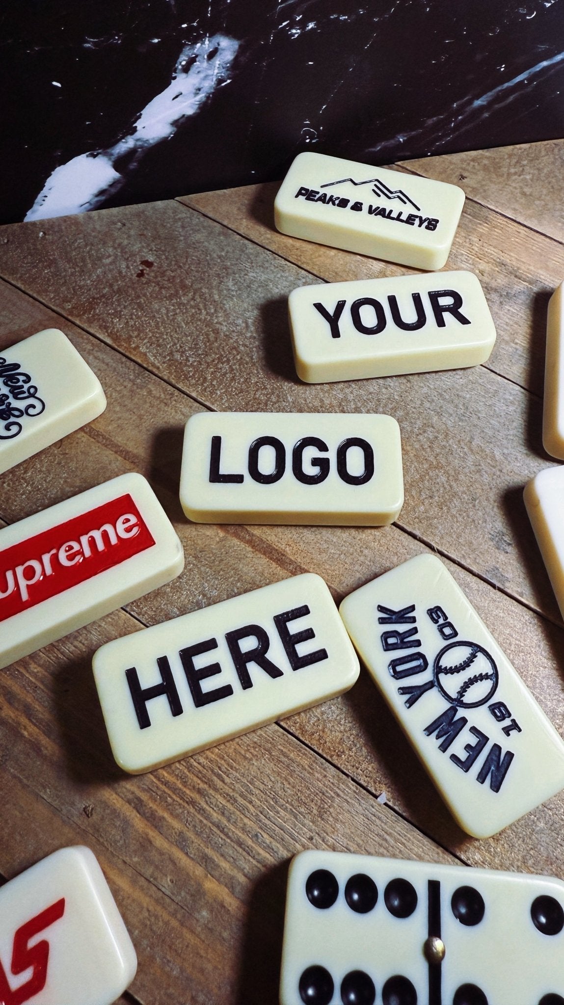 Custom Logo or Text Domino Set - So Genius IO