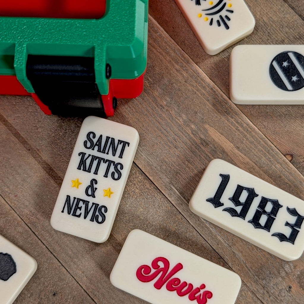 St. Kitts & Nevis Double-Six Domino Set - So Genius IO
