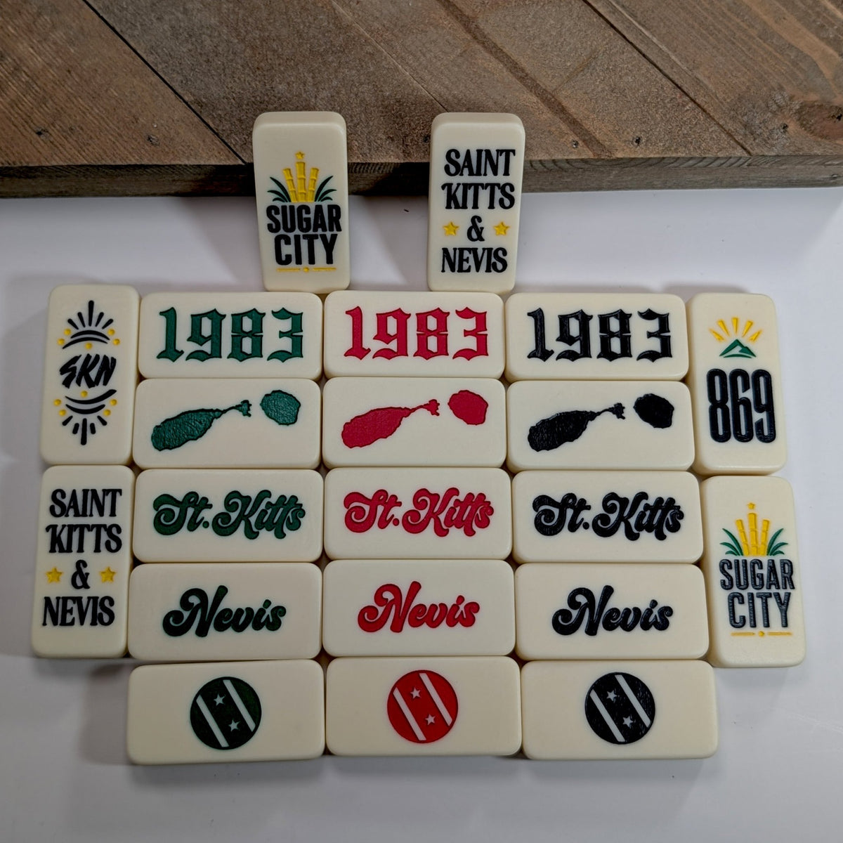 St. Kitts & Nevis Double-Six Domino Set - So Genius IO