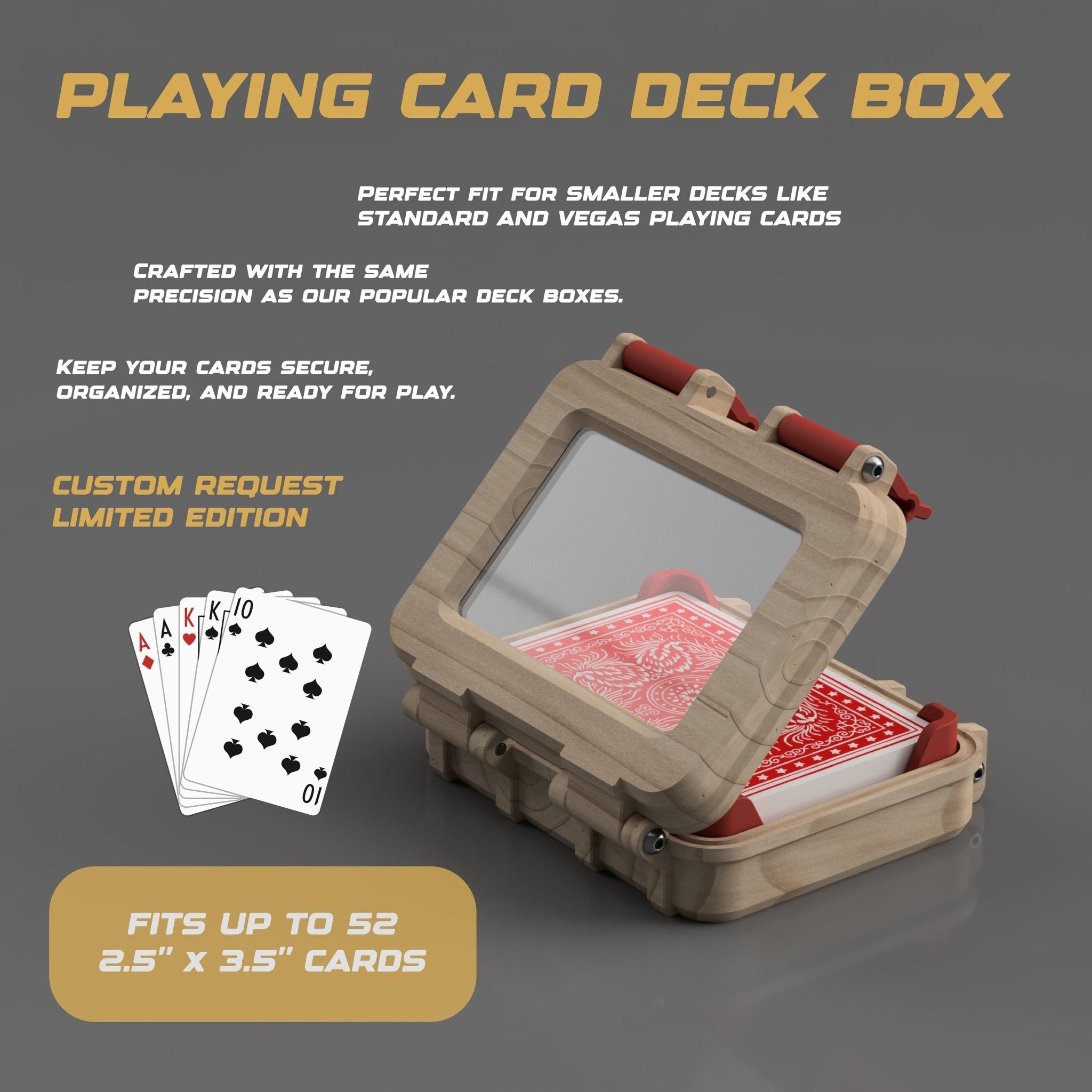 Mini Playing Card Deck Box - So Genius IO